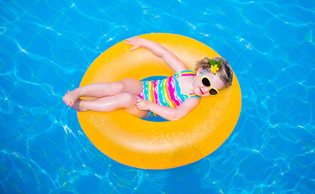 girl in pool